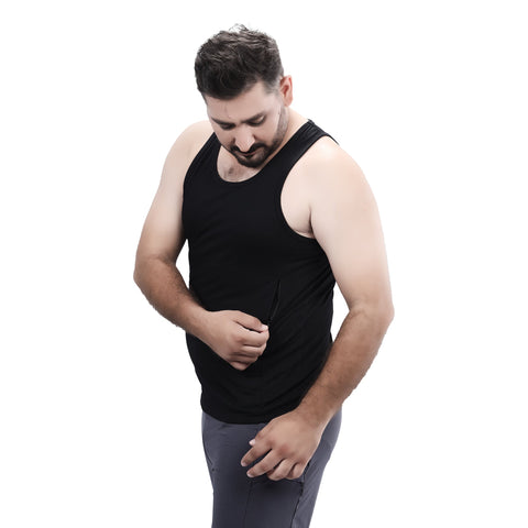 Men’s Racerback Tank Top with Discreet Insulin Pump Pockets – Moisture-Wicking, Breathable Workout Top for Diabetic Men – Comfortable Fit for Type 1 Diabetes Support and Active Lifestyle Ideal for Gym, Yoga