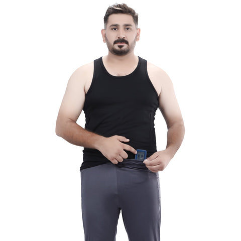 Men’s Racerback Tank Top with Discreet Insulin Pump Pockets – Moisture-Wicking, Breathable Workout Top for Diabetic Men – Comfortable Fit for Type 1 Diabetes Support and Active Lifestyle Ideal for Gym, Yoga