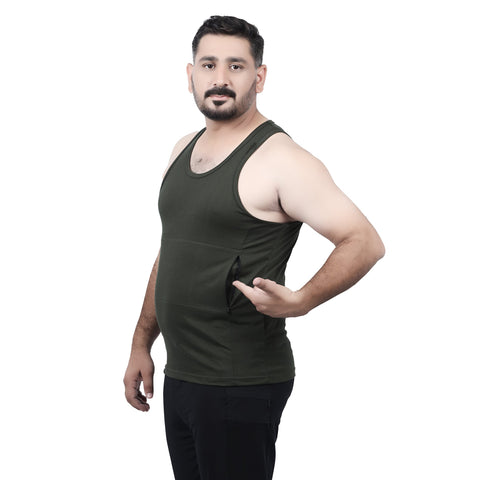 Men’s Racerback Tank Top with Discreet Insulin Pump Pockets – Moisture-Wicking, Breathable Workout Top for Diabetic Men – Comfortable Fit for Type 1 Diabetes Support and Active Lifestyle Ideal for Gym, Yoga