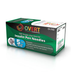 Overt Universal Fit, Tri Beveled Pen Needle - 31G 5mm -100 ct.