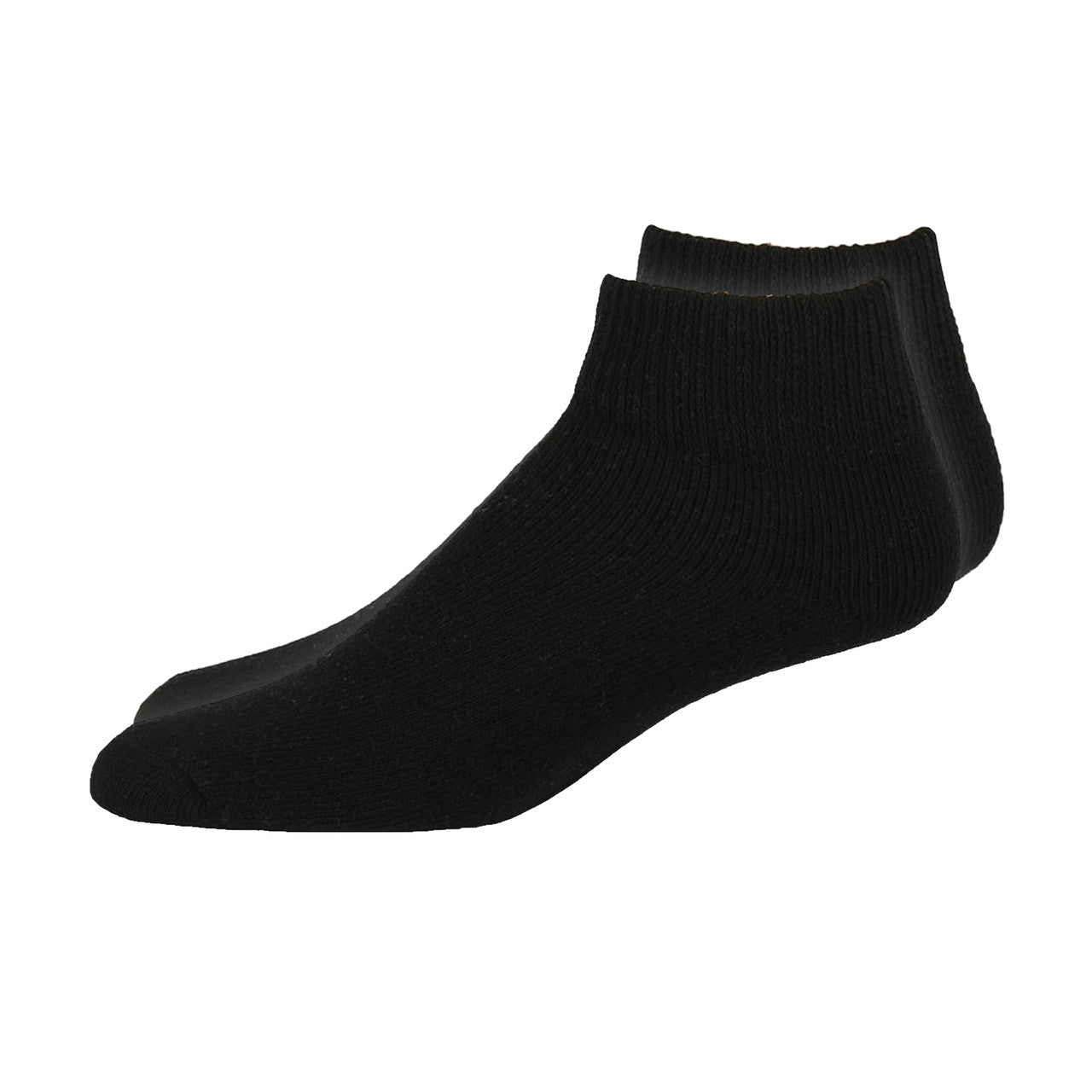 Overt Diabetic Cotton Blend Ankle Socks for Optimal Circulatory Flow, Black 3 Pairs - Size 10-13 By Curative Diagnostics