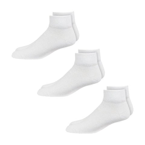 Overt Diabetic Cotton Blend Ankle Socks for Optimal Circulatory Flow 3 Pairs By Curative Diagnostics