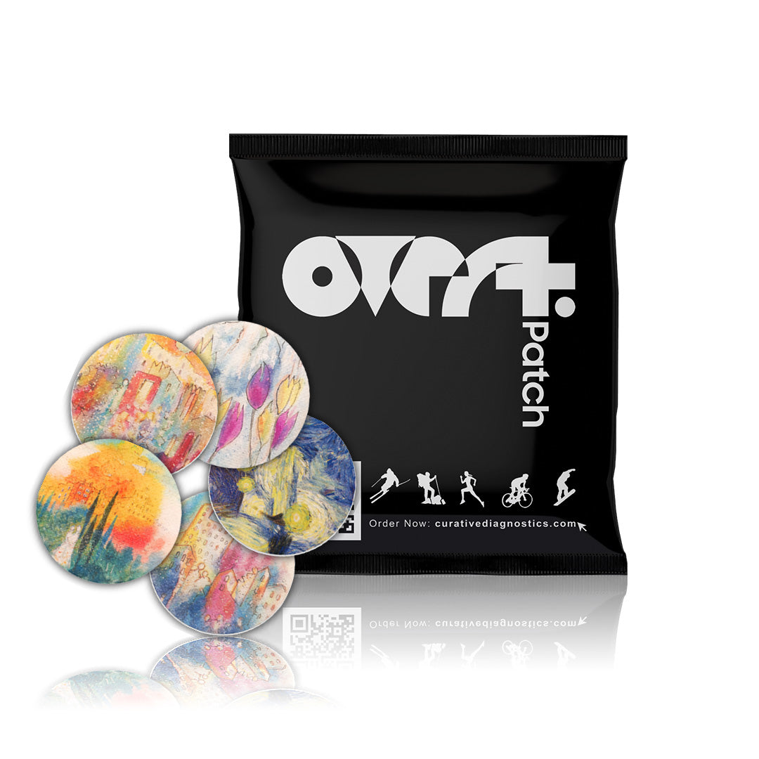 Overt Libre 3 Sensor Patch – Waterproof & Flexible - Artistic Starry Night Design – 5 Pack