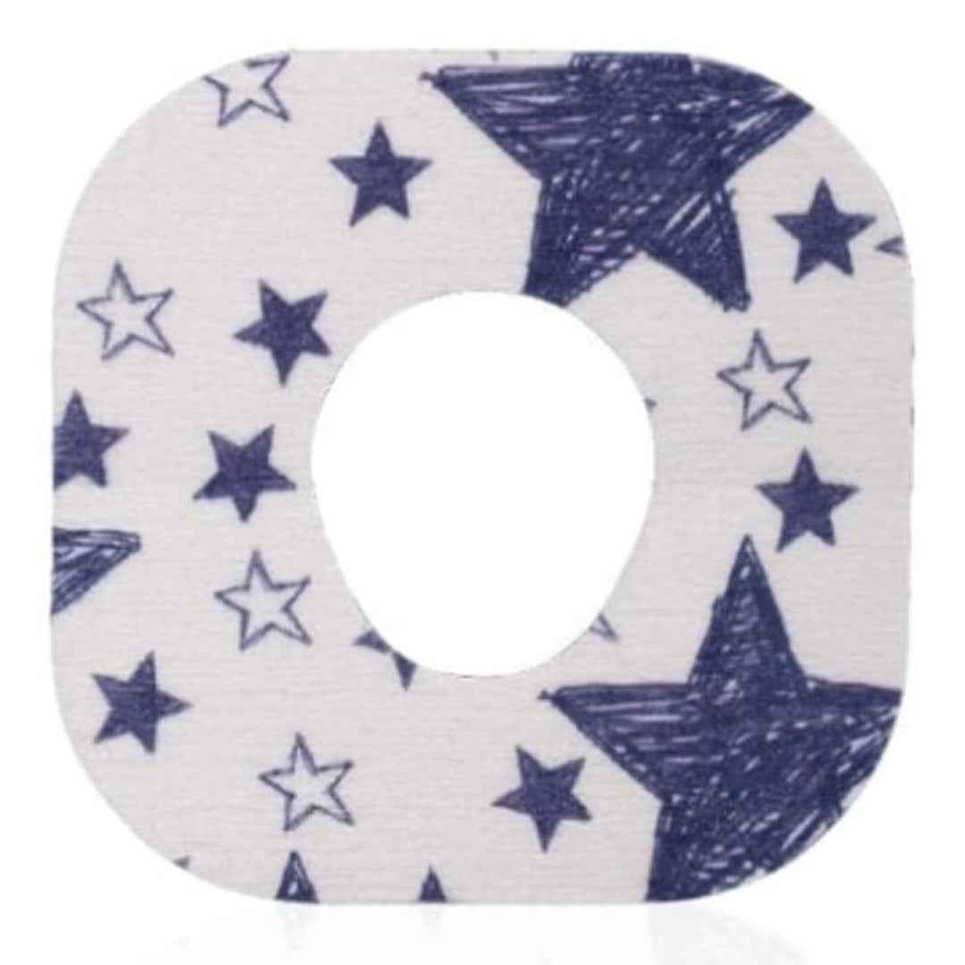 Overt Dexcom G7 & Stelo CGM Sensor Patch - American Flag Independence - 4th of July Patriotic Design [ 5 Pack ]