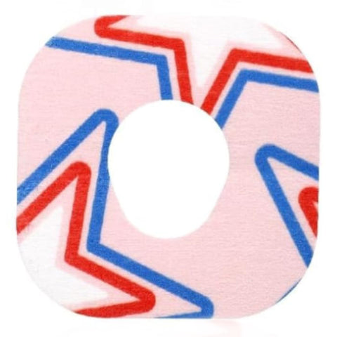 Overt Dexcom G7 & Stelo CGM Sensor Patch - American Flag Independence - 4th of July Patriotic Design [ 5 Pack ]