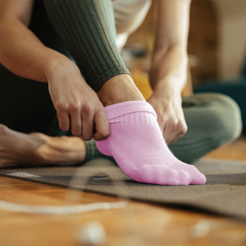 Overt Diabetic Cotton Blend Ankle Socks for Optimal Circulatory Flow 3 Pairs By Curative Diagnostics