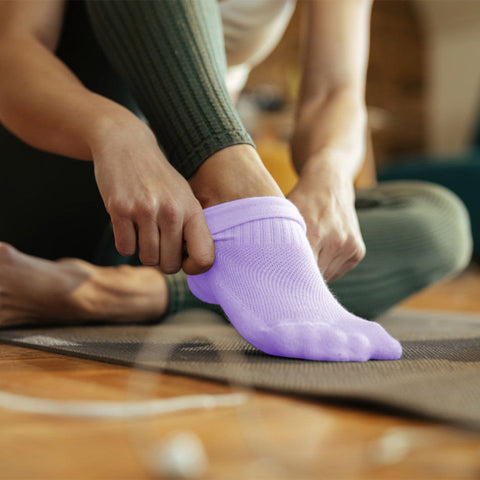 Overt Diabetic Cotton Blend Ankle Socks for Optimal Circulatory Flow 3 Pairs By Curative Diagnostics