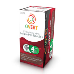 Overt Universal Fit, Tri Beveled Pen Needle - 32G 4mm 100 ct. [ 4 Pack ]