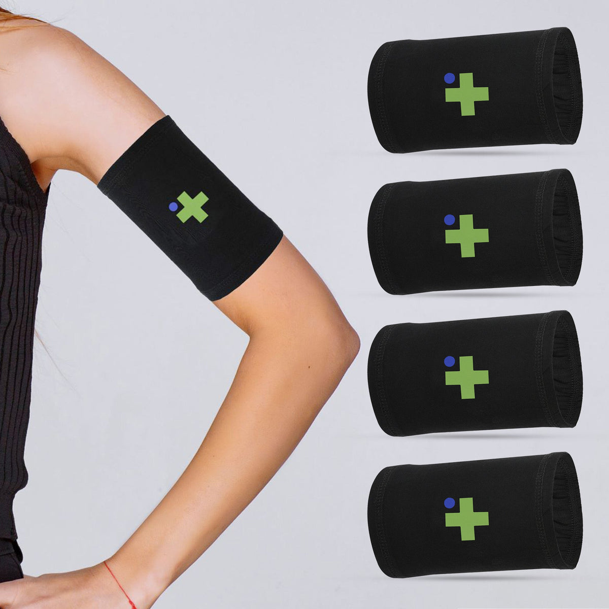 Overt Sensor Armband - Fits All CGM Devices - Kids & Adults - Black Small Band [4 pack ]