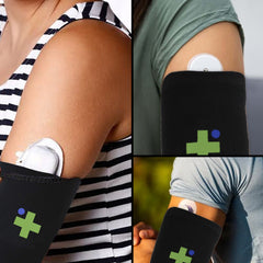 Overt Sensor Armband - Fits All CGM Devices - Kids & Adults - Black Small Band [4 pack ]